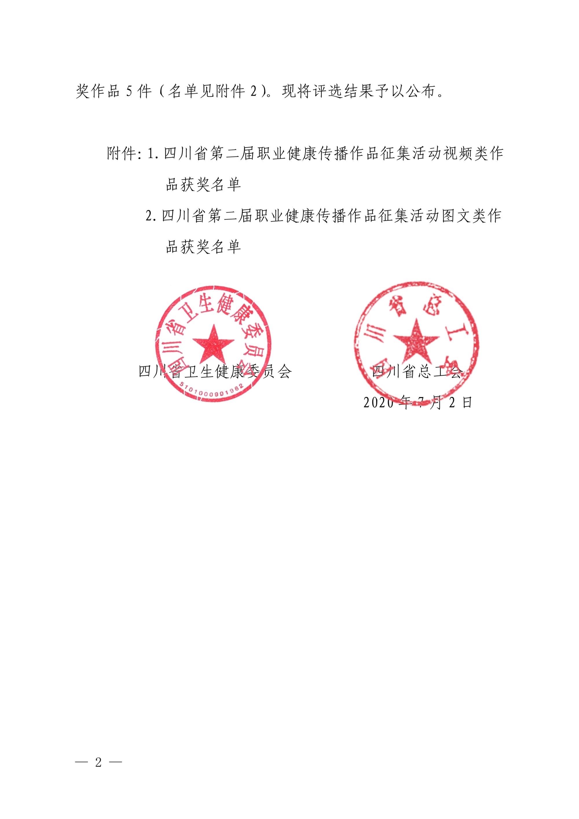 A1289关于公布四川省第二届职业健康传播作品征集活动评选结果的通知_2.jpg
